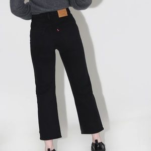 LEVIS Black Ribcage Straight Jeans